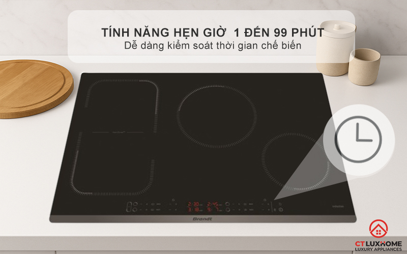 BẾP TỪ 4 VÙNG NẤU BRANDT BPI6449BL 7200W MÀU ĐEN 10