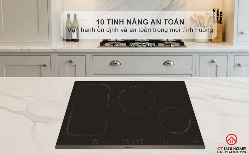 BẾP TỪ 4 VÙNG NẤU BRANDT BPI6449BL 7200W MÀU ĐEN 11