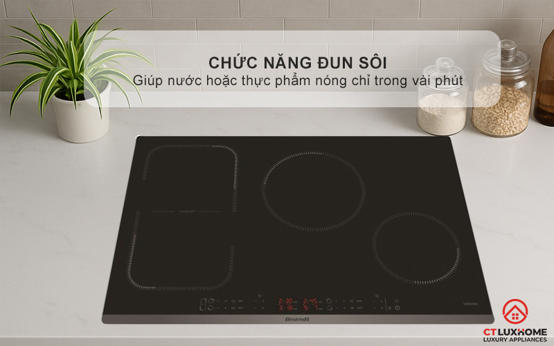 BẾP TỪ 4 VÙNG NẤU BRANDT BPI6449BL 7200W MÀU ĐEN 8