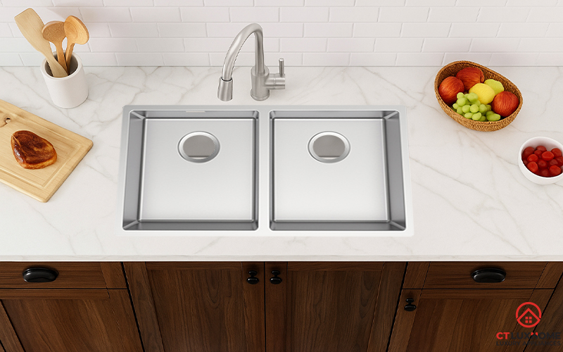 CHẬU RỬA BÁT INOX TEKA TEKA 2 HỐC RỬA BX R10 2B 750 BXR102B750 1