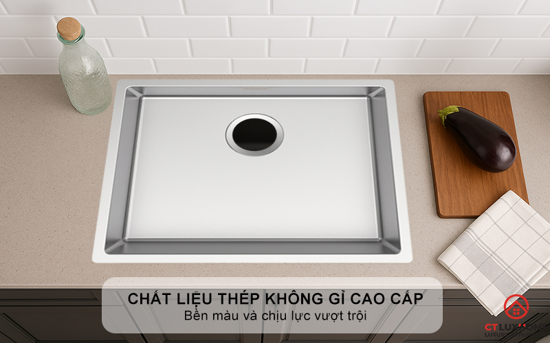 CHẬU RỬA BÁT INOX TEKA 1 HỐC RỬA BX R10 50.40 BXR105040 3