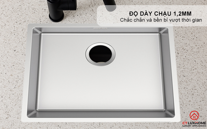 CHẬU RỬA BÁT INOX TEKA 1 HỐC RỬA BX R10 50.40 BXR105040 6