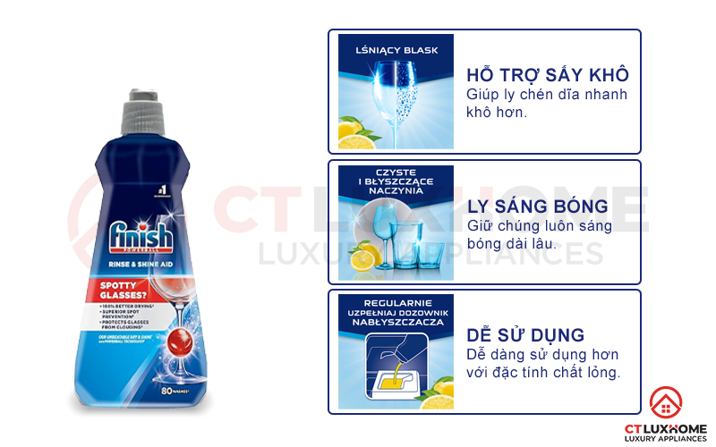 Tính năng vượt trội của nước làm bóng 400ml hương chanh