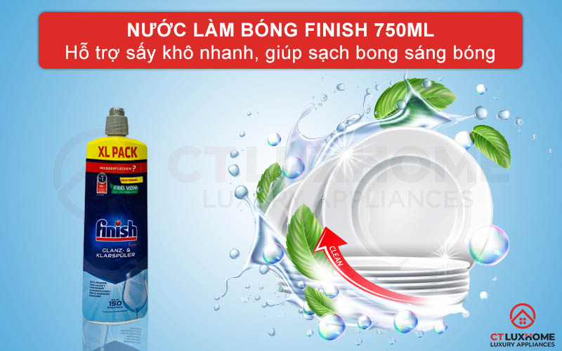 Giới thiệu về nước làm bóng 750ml dành cho máy rửa bát