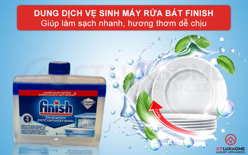 Giới thiệu về dung dịch vệ sinh máy rửa bát Finish Soda 250ml hương Soda