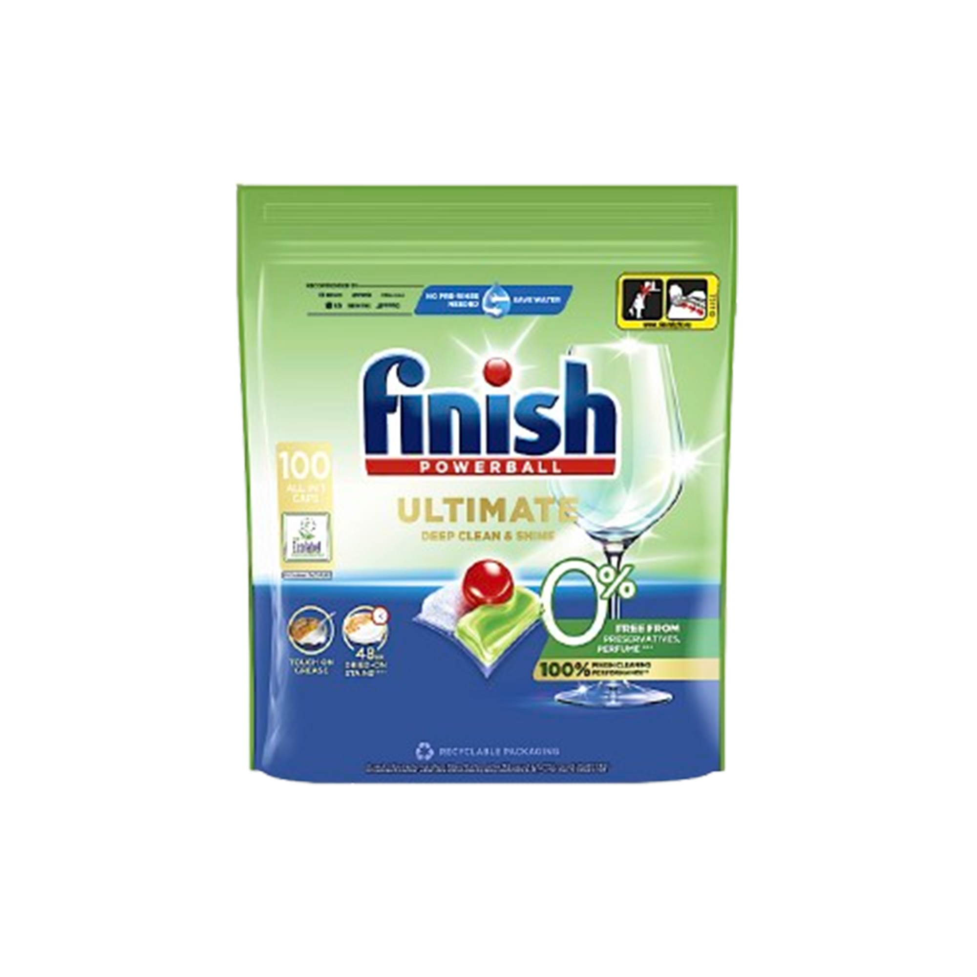 VIÊN RỬA BÁT FINISH ULTIMATE ECO 0% 100 VIÊN CHÍNH HÃNG