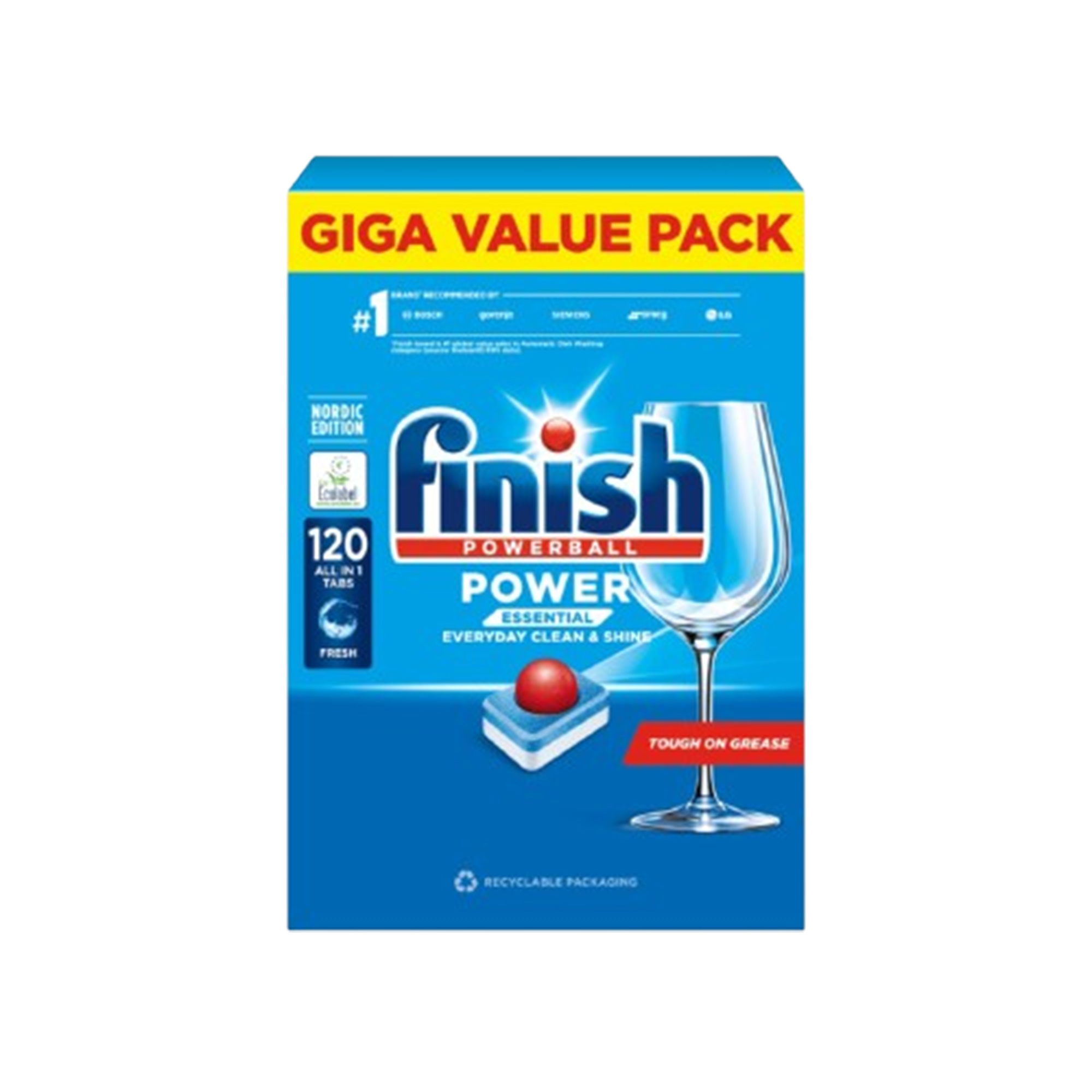 VIÊN RỬA BÁT FINISH ESSENTIAL 120 VIÊN HƯƠNG THƯỜNG CHÍNH HÃNG