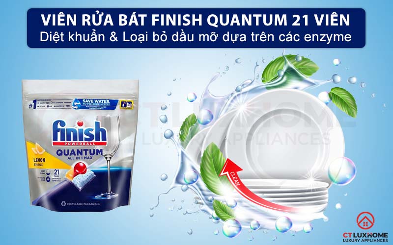 VIÊN RỬA BÁT FINISH QUANTUM 21 VIÊN CHÍNH HÃNG 1