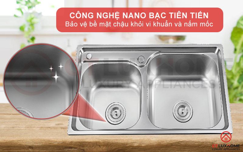 Công nghệ Nano bạc kháng khuẩn giữ bếp luôn sạch sẽ