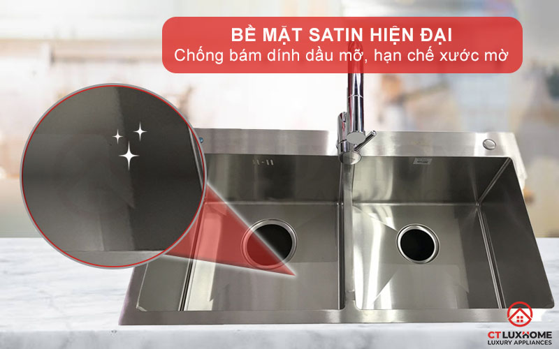 Bề mặt Satin chống bám dính, hạn chế xước