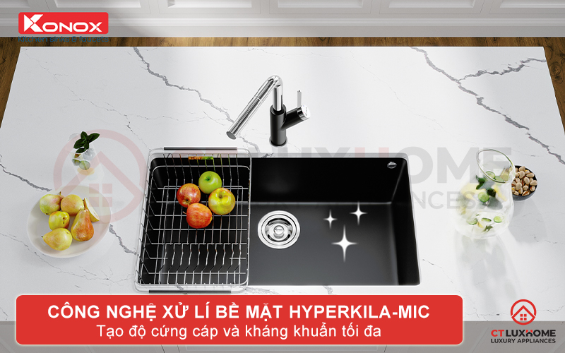 Bề mặt chậu phủ lớp Nano diệt khuẩn cao, bảo vệ sức khỏe người sử dụng