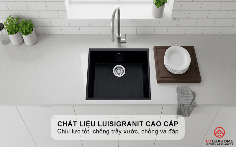 Chất liệu Luisigranit cao cấp, chịu lực tốt, chống trầy xước
