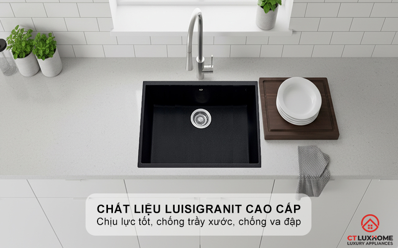 Chất liệu Luisigranit cao cấp, chịu lực tốt, chống trầy xước