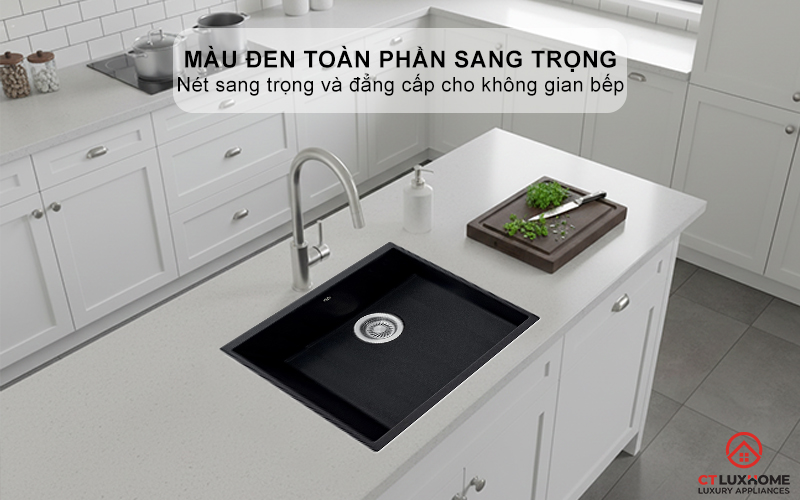 Màu đen toàn phần sang trọng, bề mặt nhẵn mịn