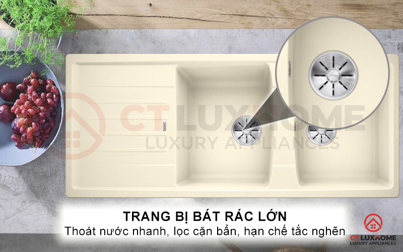 Trang bị bát rác lớn, hạn chế tắc nghẽn đường ống thoát