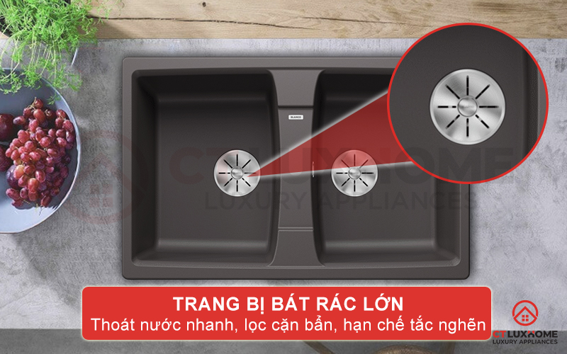 Trang bị bát rác lớn, hạn chế tắc nghẽn đường ống thoát
