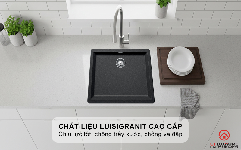 Chất liệu Luisigranit cao cấp, chịu lực tốt, chống trầy xước