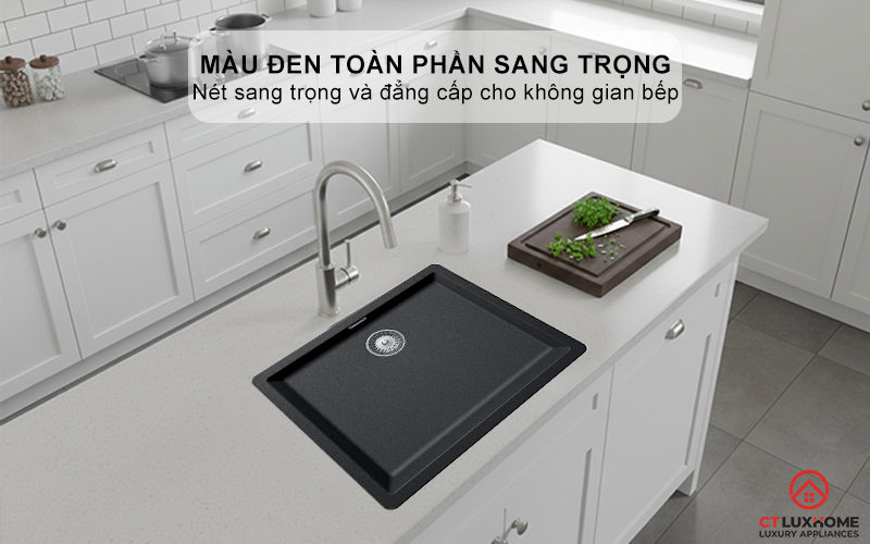 Màu xám toàn phần sang trọng, bề mặt nhẵn mịn