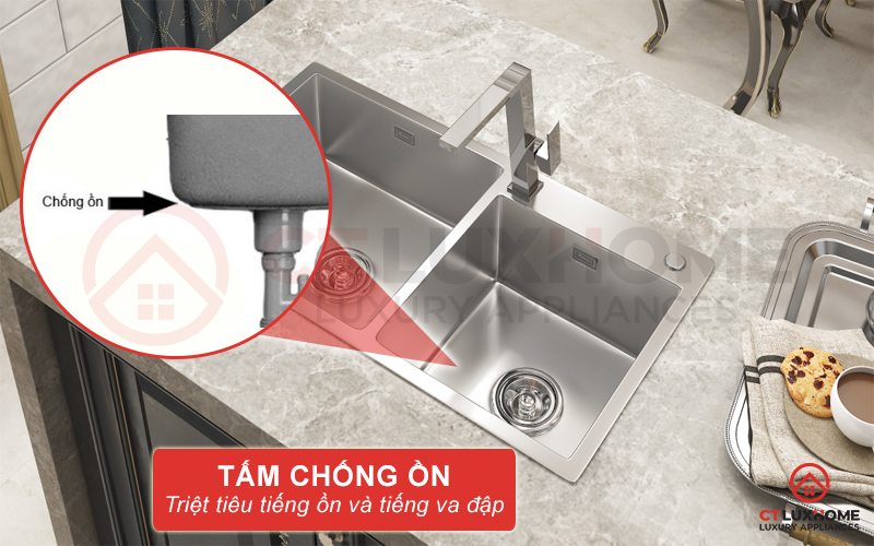 Trang bị tấm cao su chống ồn ở mặt sau dày tới 3mm