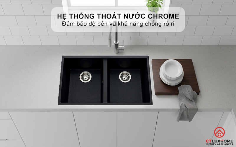 Hệ thống thoát nước bằng Chrome bền bỉ, chống rò rỉ