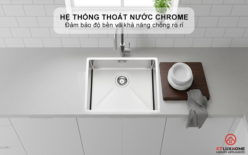 Hệ thống thoát nước bằng Chrome bền bỉ, chống rò rỉ