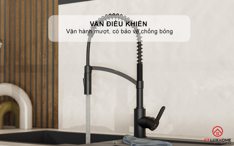 Van điều khiển vận hành mượt, có bảo vệ chống bỏng