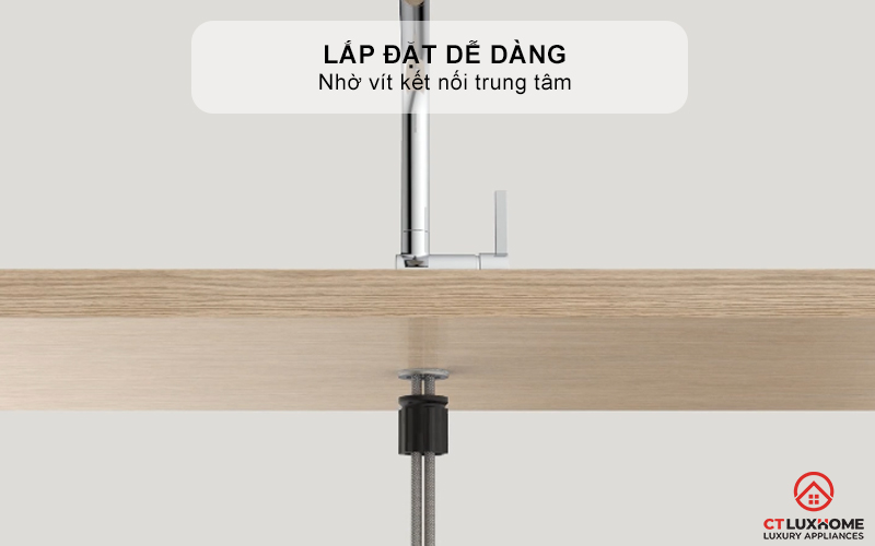 Lắp đặt dễ dàng nhờ vít kết nối trung tâm