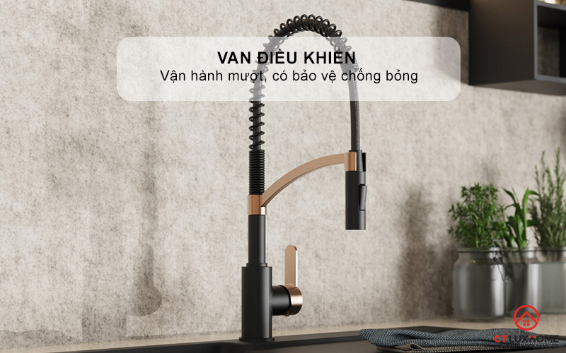 Van điều khiển vận hành mượt, có bảo vệ chống bỏng