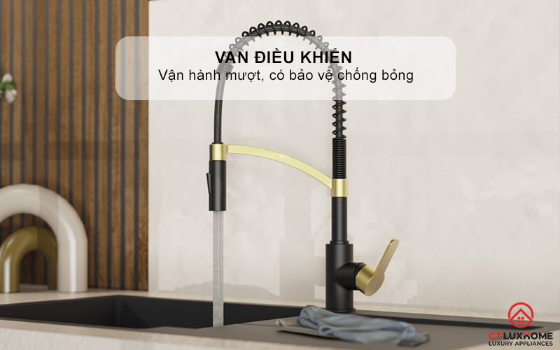 Van điều khiển vận hành mượt, có bảo vệ chống bỏng