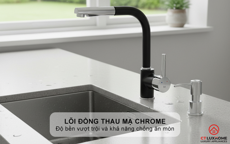 Chất liệu lõi đồng thau mạ chrome