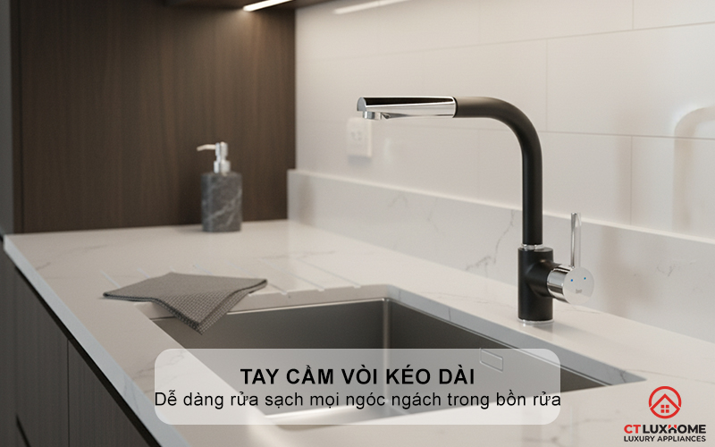 Tay cầm vòi kéo dài