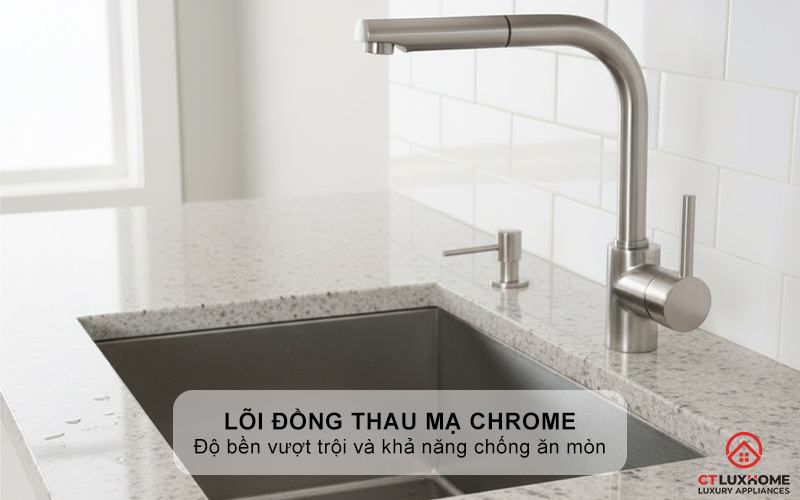 Chất liệu lõi đồng thau mạ chrome