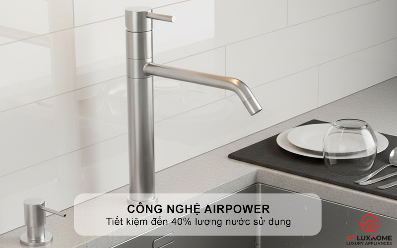 Tiết kiệm 40% nước với Công nghệ Airpower