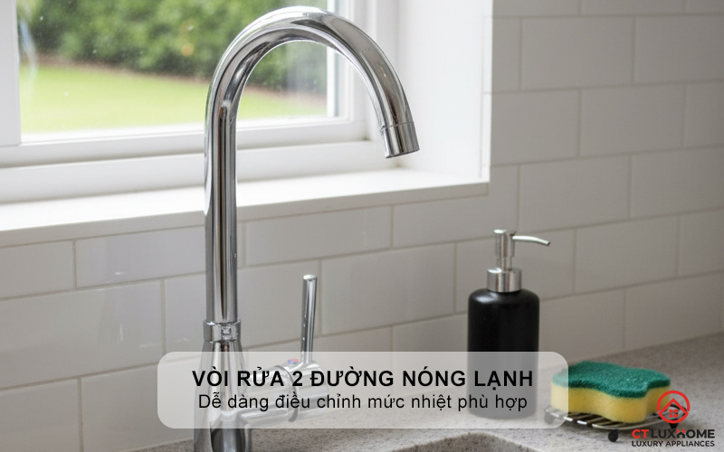 Vòi rửa 2 đường nóng lạnh