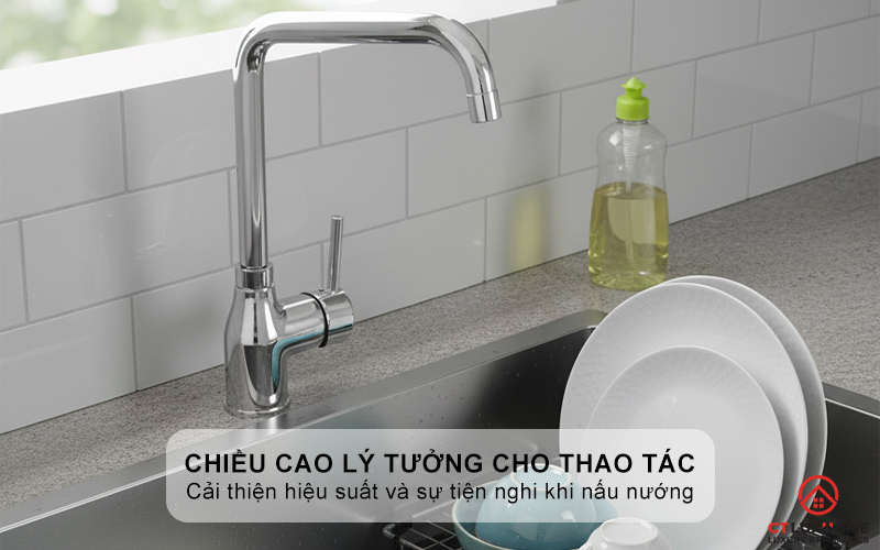Chiều cao lý tưởng cho mọi thao tác làm bếp
