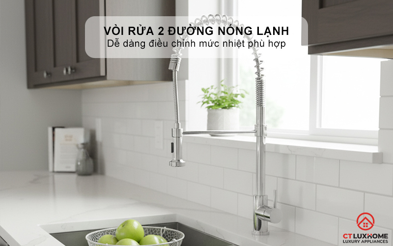 Vòi rửa 2 đường nóng lạnh