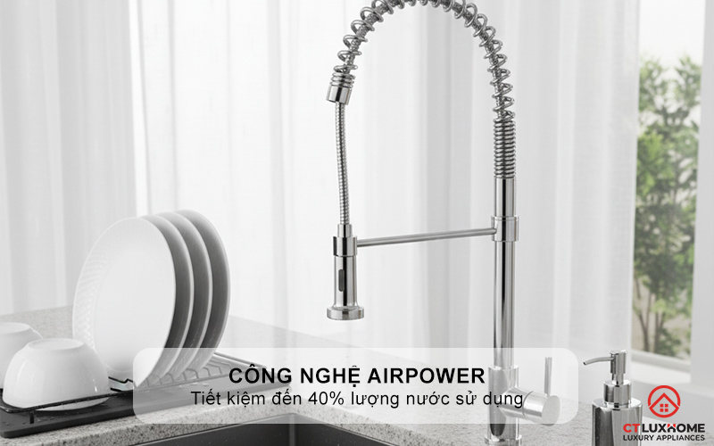 Tiết kiệm 40% nước với Công nghệ Airpower