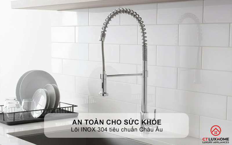 An toàn cho sức khỏe với lõi INOX 304 tiêu chuẩn Châu Âu