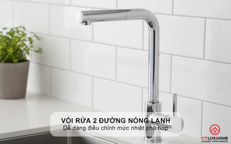 Vòi rửa 2 đường nóng lạnh