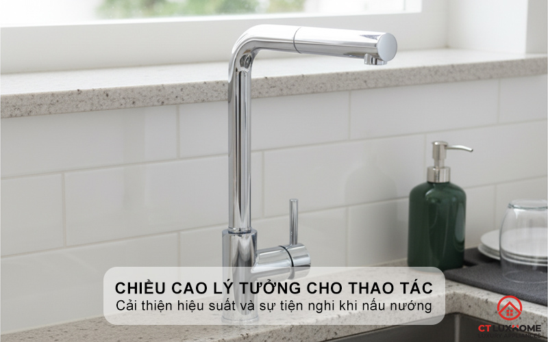 Chiều cao lý tưởng cho mọi thao tác làm bếp