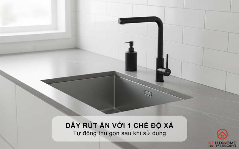 Dây rút ẩn với 1 chế độ xả: tia nước thông thường
