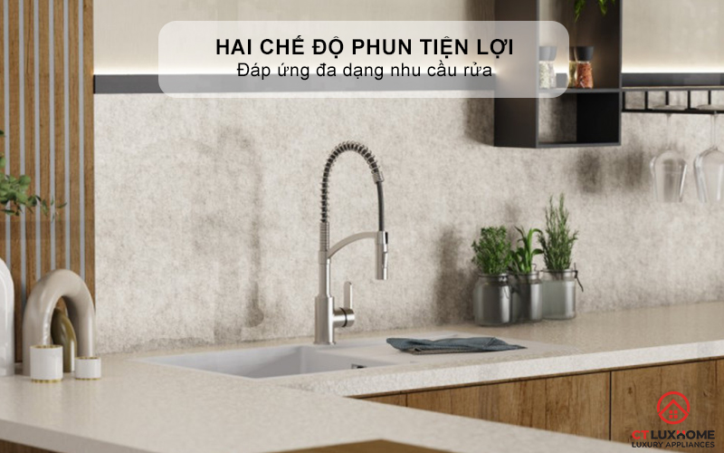 Tùy chọn hai chế độ phun tiện lợi