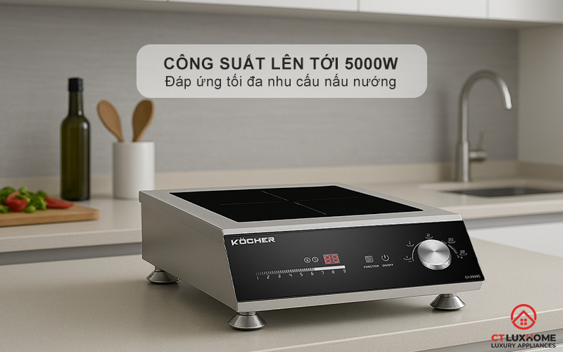 Công suất lên tới 5000W chế biến nhanh chóng