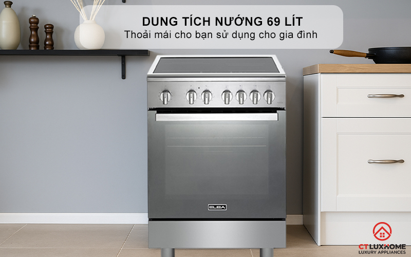 BẾP GAS KẾT HỢP LÒ NƯỚNG   CXX 664 IML ELBA 60CM CXX664IML 4