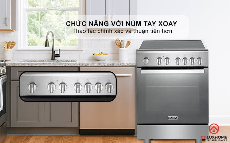 BẾP GAS KẾT HỢP LÒ NƯỚNG   CXX 664 IML ELBA 60CM CXX664IML 5