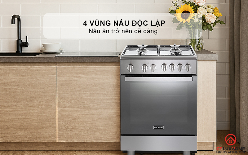 BẾP GAS KẾT HỢP LÒ NƯỚNG CXX 664 MLVN ELBA 60CM CXX664MLVN 3