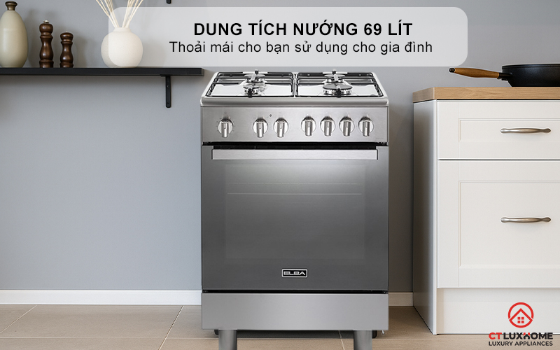 BẾP GAS KẾT HỢP LÒ NƯỚNG CXX 664 MLVN ELBA 60CM CXX664MLVN 4