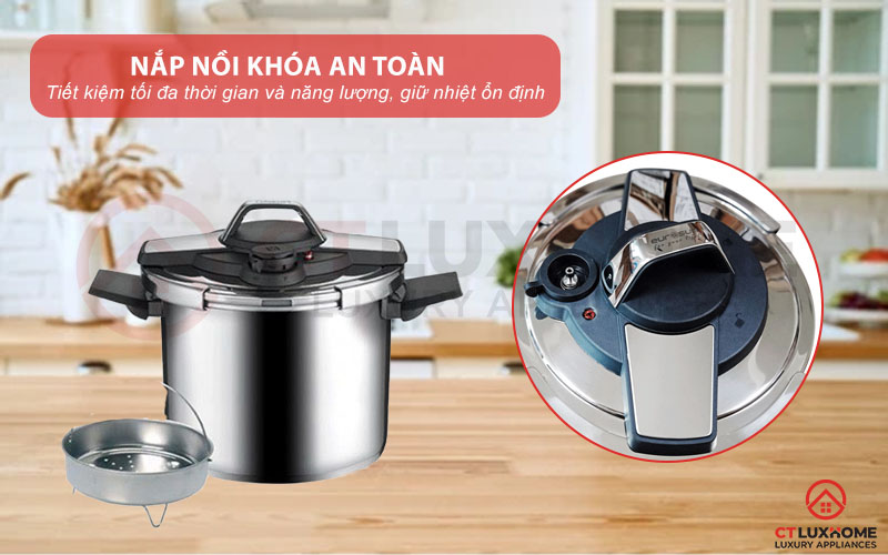 Nắp nồi an toàn, nấu nướng không lo rò rỉ hơi nước