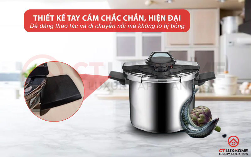 Thiết kế hiện đại với 2 tay cầm chắc chắn