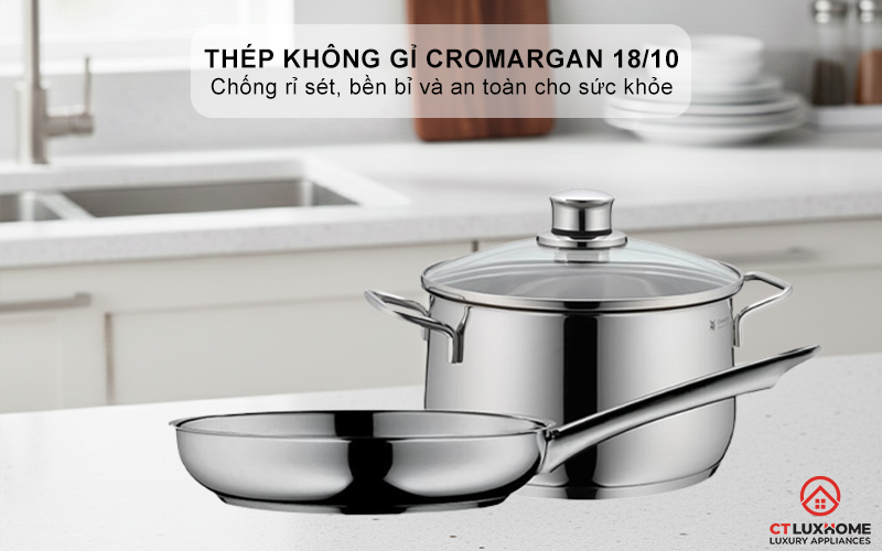 Chất liệu: Thép không gỉ Cromargan 18/10